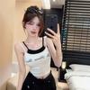 American fake two-piece sling vest for women to wear summer Thai niche sweet hot girl jazz tube top with chest pad