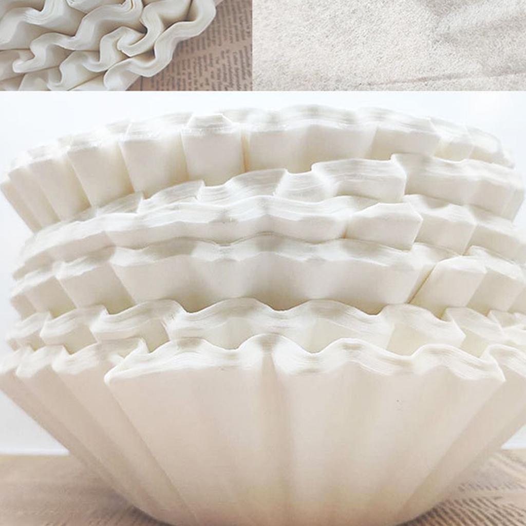 Disposable Coffee Filter Set Basket Coffee Filter Paper Replacement Accessory for Coffee Maker 100 Sheet