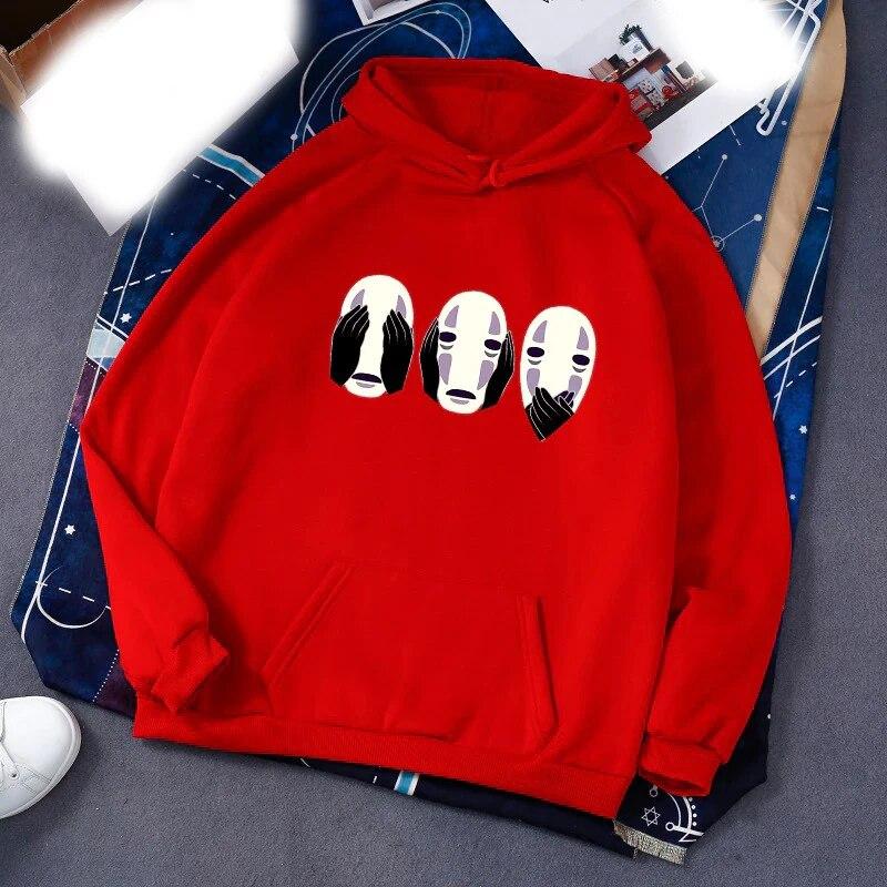 Anime Spirited Away No Face Hoodies Bedruckt Unisex Damen Mode Streetwear Y2k Hoodie Kapuzenpullover Pullover Unisex Kleidung