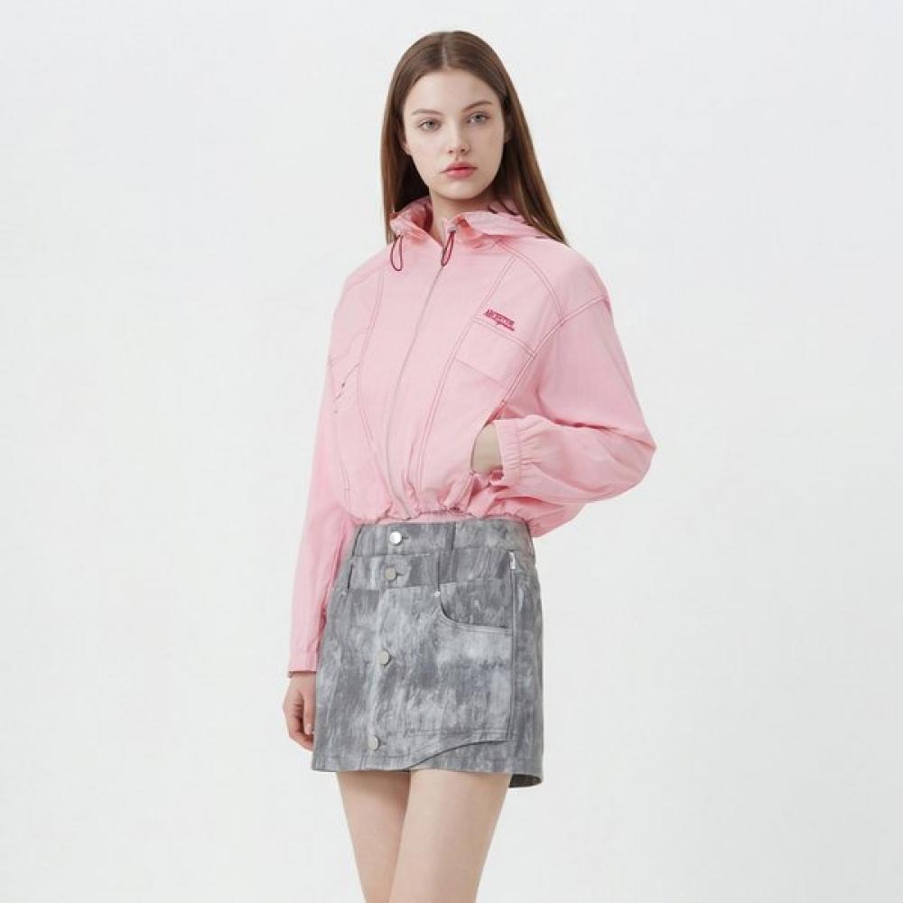 EGOIST Color Stitch Hoodie Short Jumper  Es2tz401 