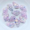 20Pcs Mix color Lovely Shell Conch Shape Resin Rhinestone Flat Back DIY Hair Bows Clips Embellishment Accessories Crafts Resin