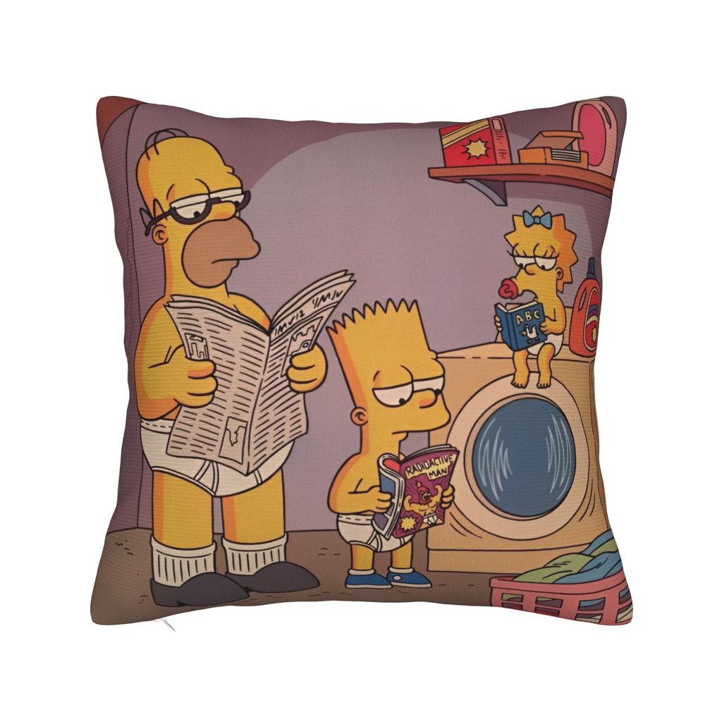 ציפיות לכריות נוי הפנים של S-Simpsons אביזרים לבית כיסוי ציפית לכרית זריקה עם רוכסן גדלים מרובים