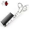 6.0" Left-Handed Hairdressing Scissors with Comb - Barber, Straight, Bang Scissors