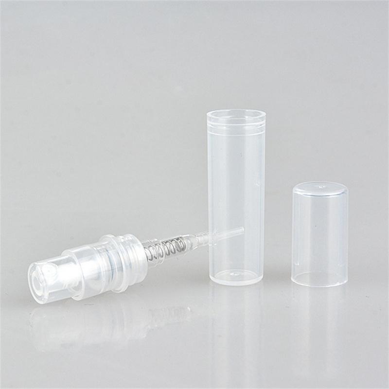 100/200/400pcs 2ML Portable Clear Plastic Spray Bottle Perfume Bottle Atomizer Mini Sample Test Tube Thin PET Vials Wholesale