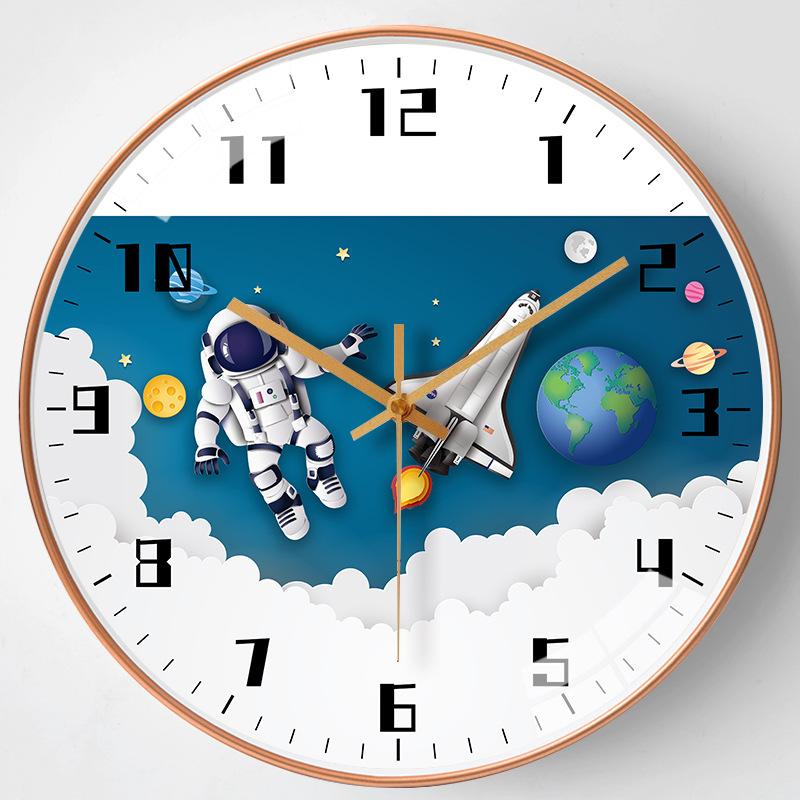 16-inch 40cm Creative Cartoon Children's Bedroom Home Living Room Wall Wall Wall Mute Clock Simple Hanging Table