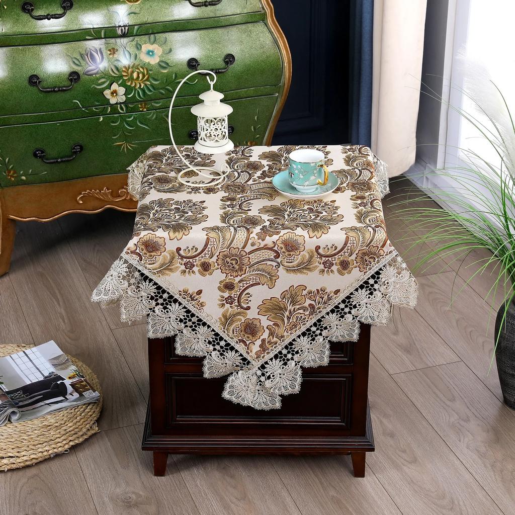 European Style Anti-slip Anti-dust Tablecloth Tablecloth Embroidery Jacquard High-end Retro Home Home Dining Table Tablecloth