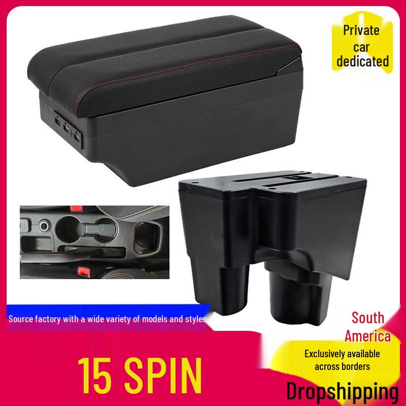 Center Console Box for 2015 Chevrolet SPIN: No Drilling Required, Perfect Fit for South American Models.
