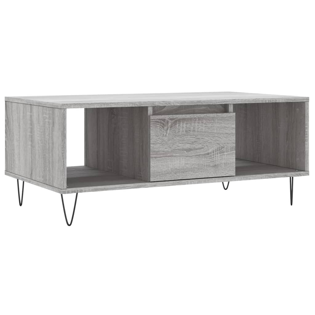  Coffee Table, Grey Sonoma Oak 90x50x36.5 Cm, Wood-based