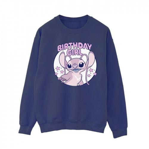 Lilo & Stitch Womens/Ladies Birthday Girl Angel Sweatshirt