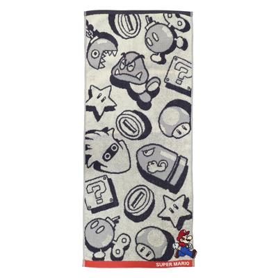 Marushin Face Nintendo Mario Adventure Character Antibacterial and Odor 4485008100 Towel, World, 100% Cotton, Design, Resistant,