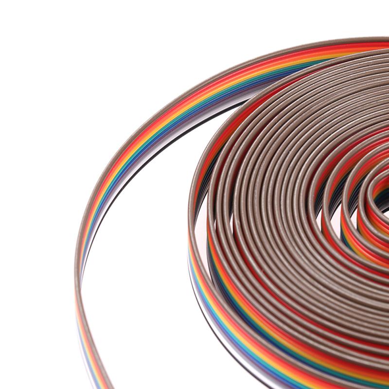 5M Ribbon Cable 10Pin Color Rainbow Ribbon Cable 10P Wire Rainbow Cable For Uno