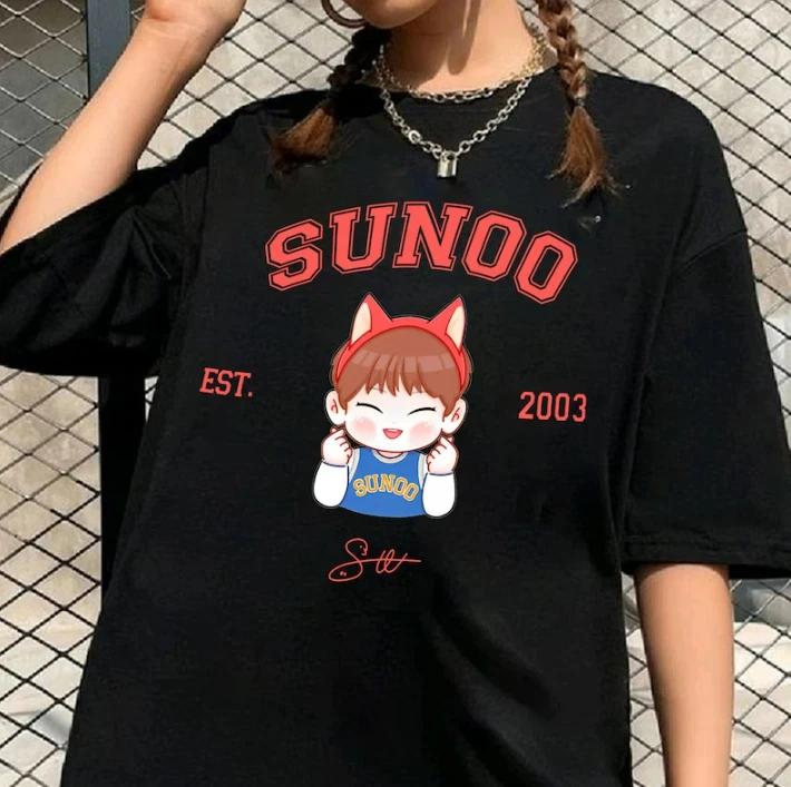 Sunoo Enhypen Chibi Shirt, ENGENE Gift, Cute Sunoo Shirt 4XL