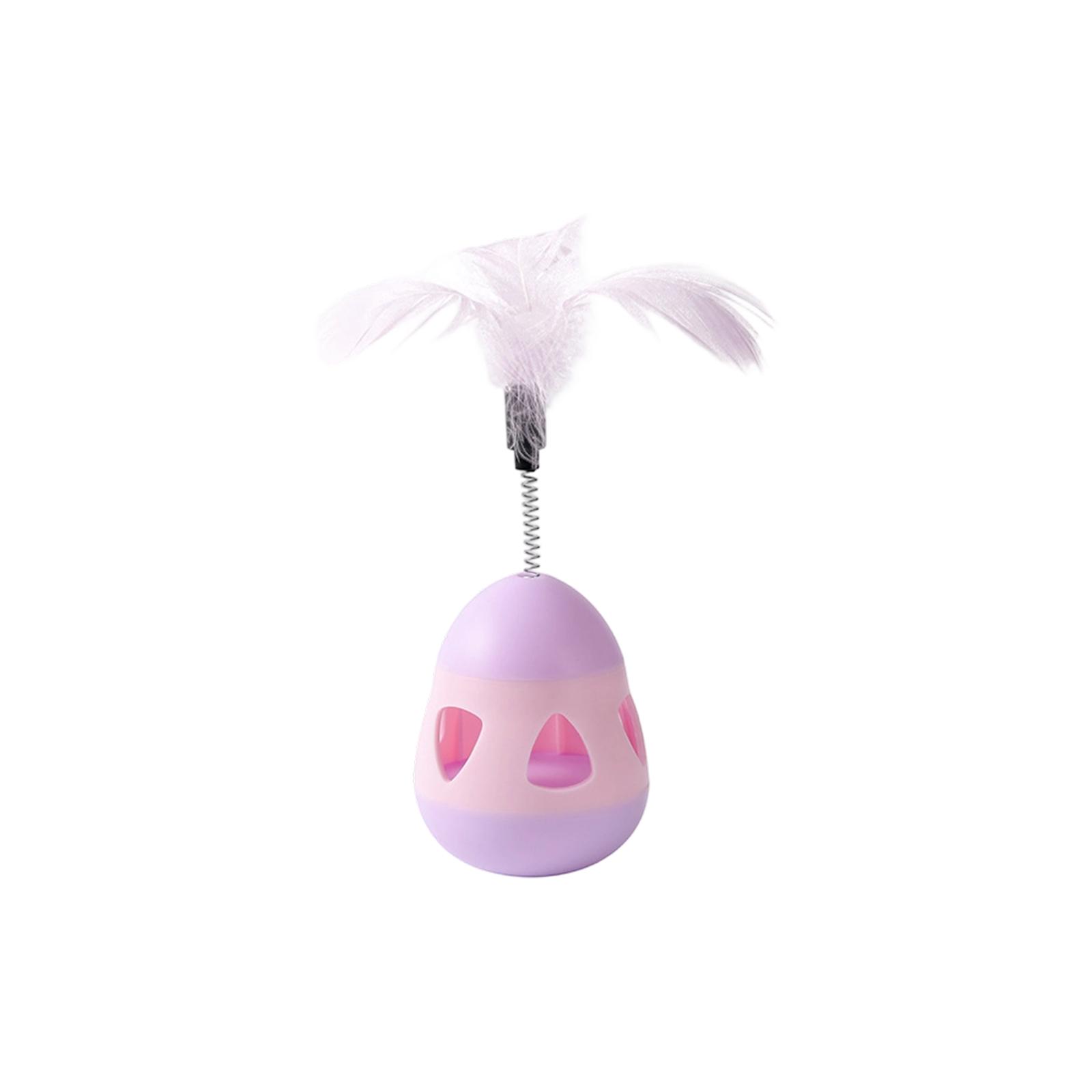 

Nteractive Cats Toy Tumbler: Feather Teaser With Dispenser - Self-Entertaining Boredom Relief For Kittens & Cats One Size рожевий