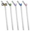 Glass Reusable Straw Colorful Butterfly Design Glass Straw Heat-Resistant Transparent Borosilicate Straws