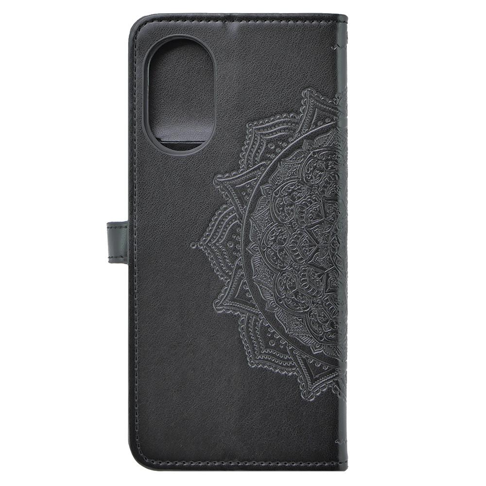 Flip case for Oppo A58 4G, Mandala, black