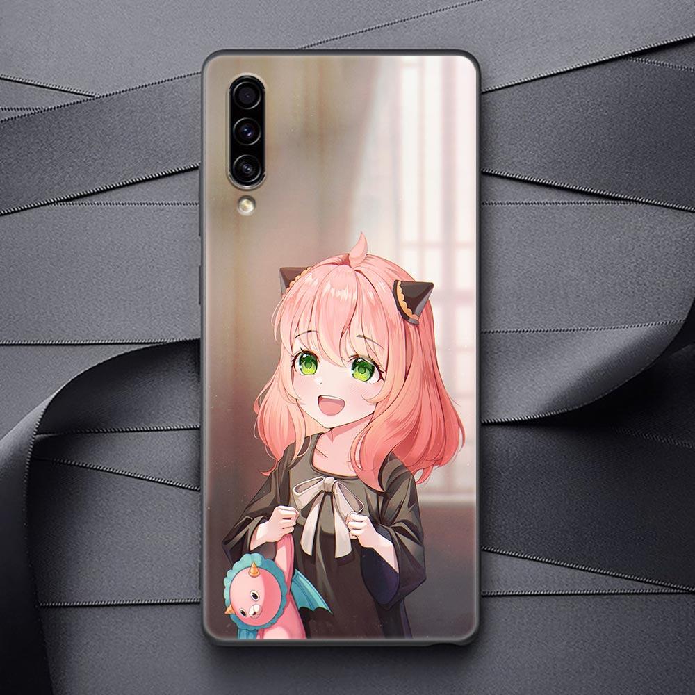 SPY X FAMILY Anime Black Soft Phone Case For Samsung Galaxy A90 A80 A70 A70S A60 A50 A40 A30 A30S A20S A20E A10 A10E Funda Coque