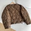 Light down jacket women's short V-neck thin small versatile casual jacket white duck down to keep warm