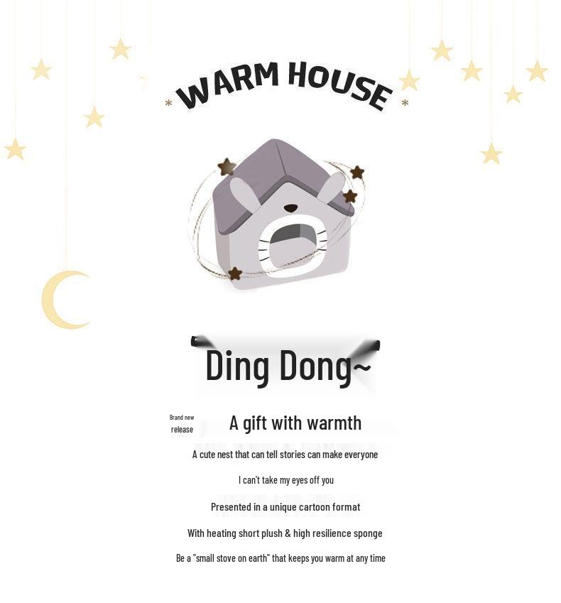 Removable & Washable Pet Villa: Cozy Enclosed Bed for Cats & Dogs, Warm All-Season Comfort