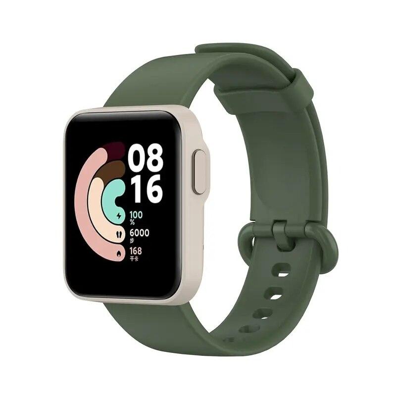 

silicone Strap For Xiaomi Mi Watch Lite band Global Version Replacement watchband Bracelet mi watch lite Redmi Watch strap xiaomi Redmi Watch темно-зелений колір