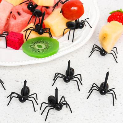 Forchetta da frutta da 12 pezzi Forchetta da frutta a forma di formica di cartone animato Forchetta da dessert riutilizzabile sicura e durevole per la festa in cucina domestica