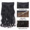 XINRAN Moda Damska Kolor Ombre Niewidoczny Długi Doczepiany Włos Syntetyczny Włókno Długie Falowane Ombre Cosplay Codzienne Noszenie Bez Klipsów Przedłużanie Włosów
