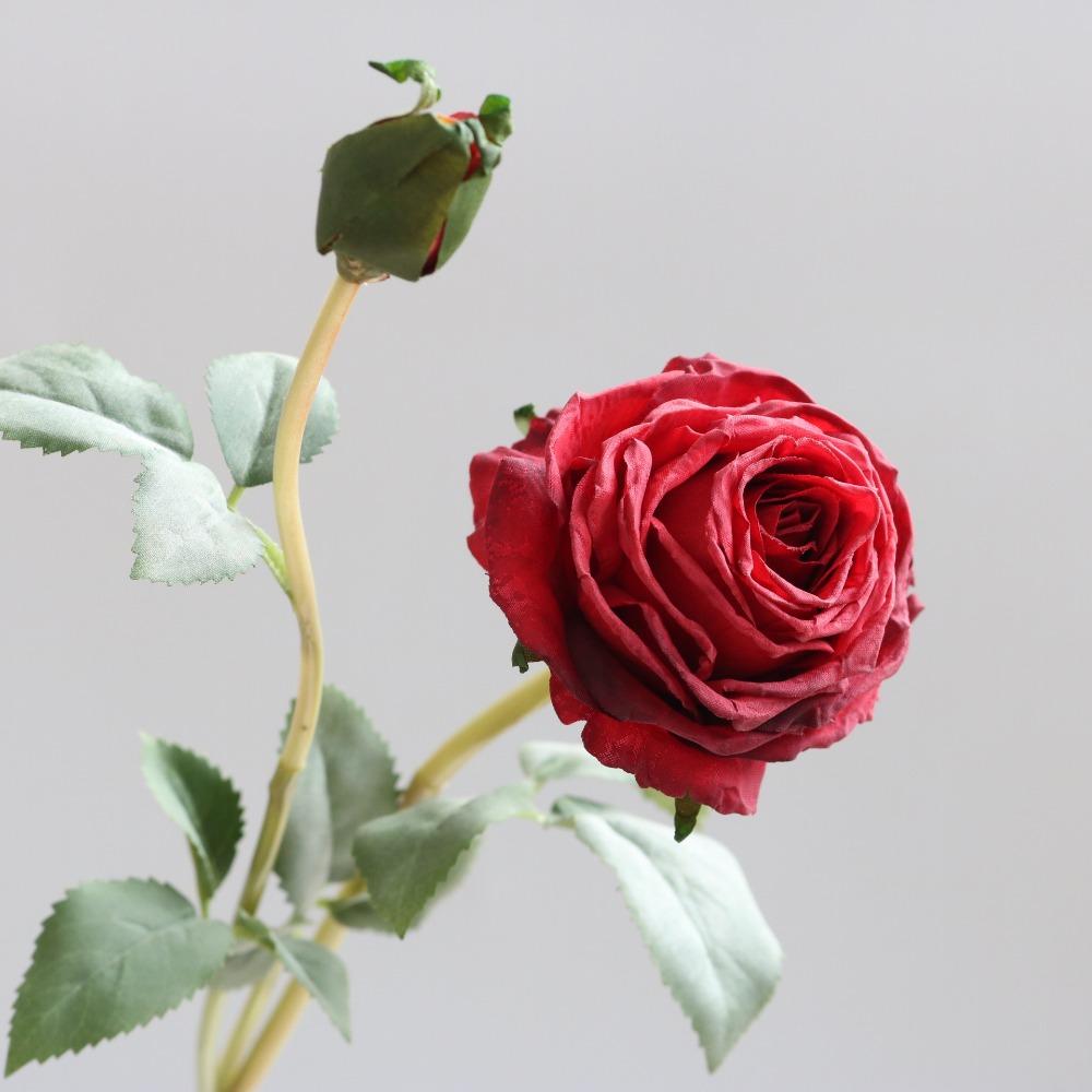 5PCS Artificial Roses Silk Flowers Real Touch Realistic Roses Bouquet Long Stem for Home Wedding Party Valentine's Day Mother's Day Table Decoration