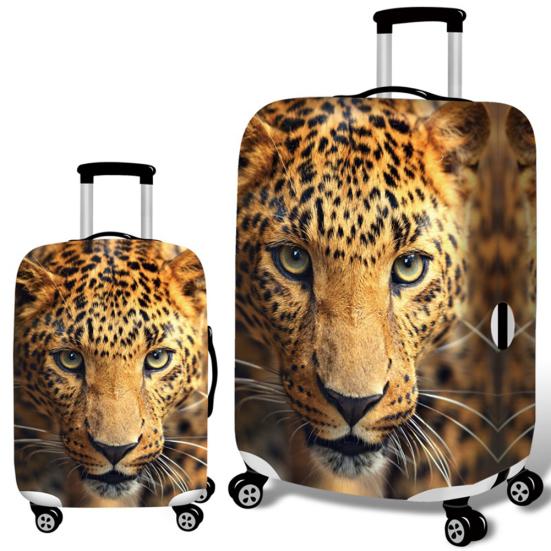 3D Leopard Print Travel Elastic Protective Cover for 18-28 Inch Luggage Suitcase