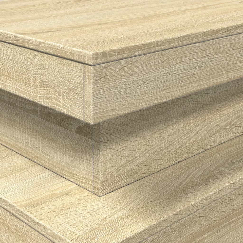 LED Coffee Table in Sonoma Oak 90 x 50 x 40 cm
