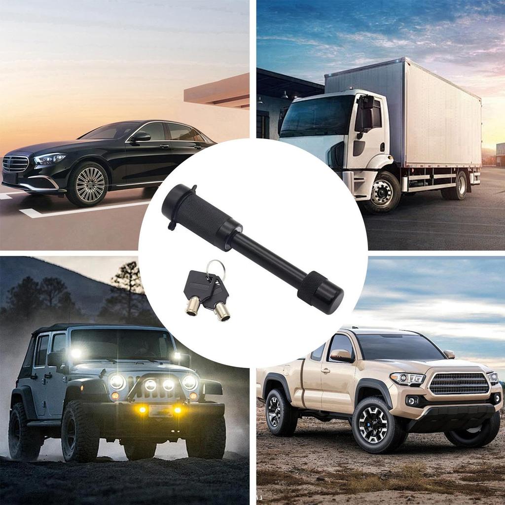 Hitch Lock Receiver - Anti-Theft Trailer Hitch Locking Pin, Lock with Key | Receiver