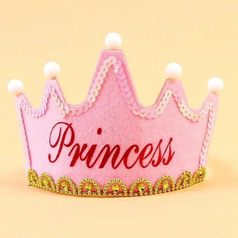 

Светодиодная шляпа с короной для дня рождения, светящийся головной убор, король, принцесса, принц, детский душ для мальчиков и девочек, детские украшения, принадлежности