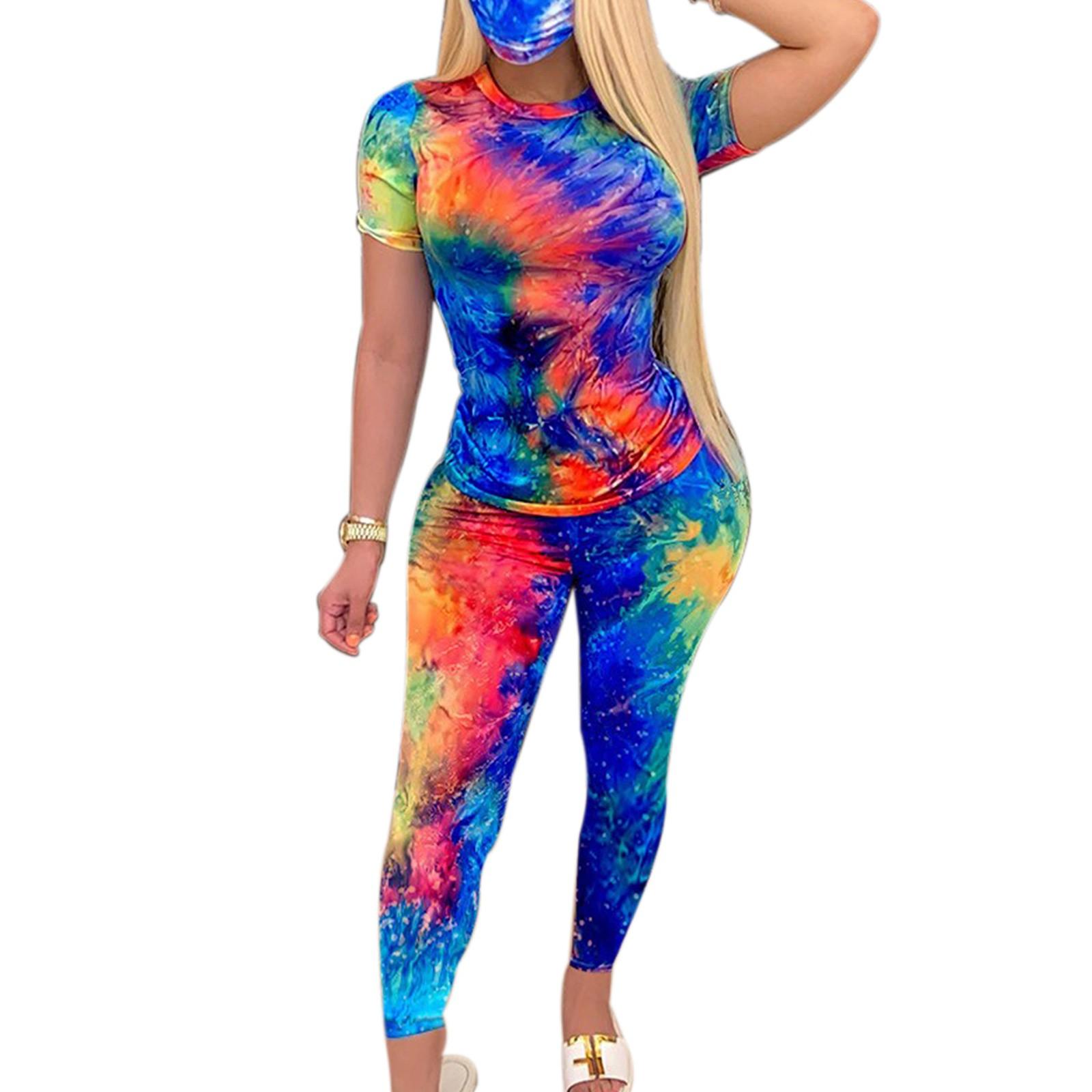 

Летние комплекты из 2 предметов для женщин, футболки с короткими рукавами, брюки, шорты, спортивный костюм с градиентом цвета, спортивная одежда XL