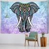 Style Elephant Tapestry Wall Hanging Yoga Mat for Home Bedroom Decor Mandala Psychedelic Polyester Tapestry