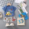 Children's Short-sleeved Suit Pure Cotton Girls Summer Clothes Boys T-shirt Baby Baby Clothes