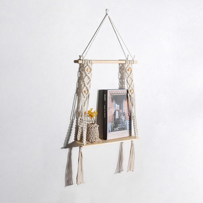 Wall Shelf Boho Home Decor Shelves On Wall Candle Holder Floating Shelf For Bedroom Wood Decoration Kids Shelving