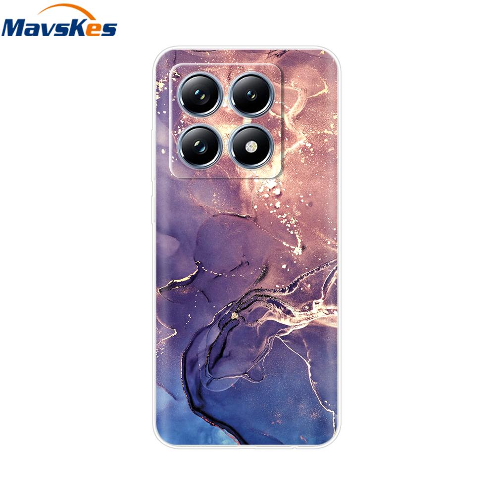 For Xiaomi 14T 5G Case Cute Soft Transparent TPU Painted Silicone Cover For Xiaomi 14T Pro 5G 2024 Mi14T Phone Cases Coque Funda