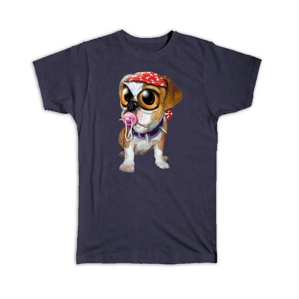 

Gift T-Shirt : Baby Bulldog Puppy Animal Beaver Best Friends Dogs Pet Bandana 4XL