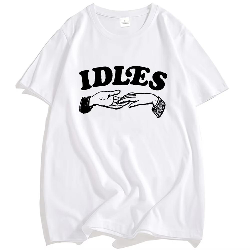 I'M A SMART MAN TEE IDLES HANDS CROPPED WOMENS T-SHIRT Short Sleeve Cotton Men Tshirts Summer O-neck Punk Streetwear Women Tees