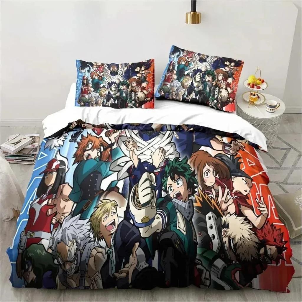 3D Print Bedding Gift Anime My Hero Academia Bedding Set Single Twin Full Queen King Size Bed Set Adult Kid Bedroom Home Textile