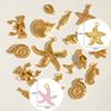 CARLIDANA Hot Selling Summer Fashion Charm Starfish Shell Titanium Steel Plated 18k Gold Color Style Pendant DIY Jewelry