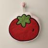 Cartoon Vegetable Wall-mounted Hand Towel with Water-absorbing Thick Fabric for Use in Bathrooms and Kitchens, Featuring A Fruit Design.