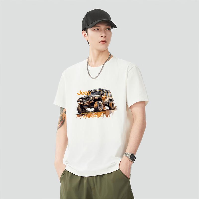 Jeep T-shirt da uomo a maniche corte 100% cotone