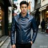 Leather jacket men's spring and autumn explosion leather jacket fashion trend locomotive slim PU leather lapel jacket men's clothing