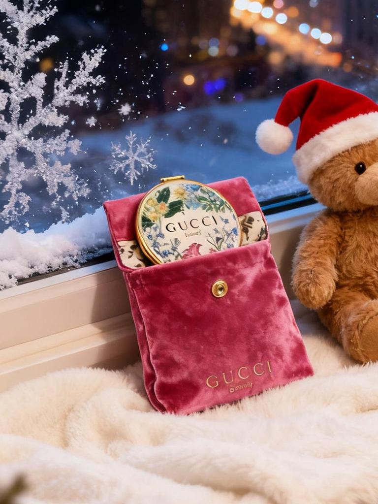 Gucci Damskie Małe Lusterko - Użyj Go Do Poprawek. To wysokiej jakości mały przedmiot do nakładania makijażu.