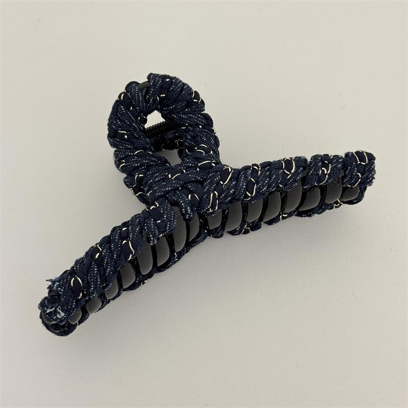 Cowboy Bow Chain Hair Clip with Teeth Hair Band, High-end Style Hair Clip, Hair Band with Shark-shaped Clip At The Back of The Head.