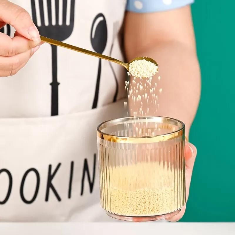 Seasoning Jar With Spoon Household Kitchen Exquisite Seasoning Bottle Storage Jar