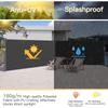 YODOLLA 350x160cm Doppelte ausziehbare Seitenmarkise, Wasserdichter faltbarer Sichtschutz & Raumteiler für Veranda und Terrasse, Grau