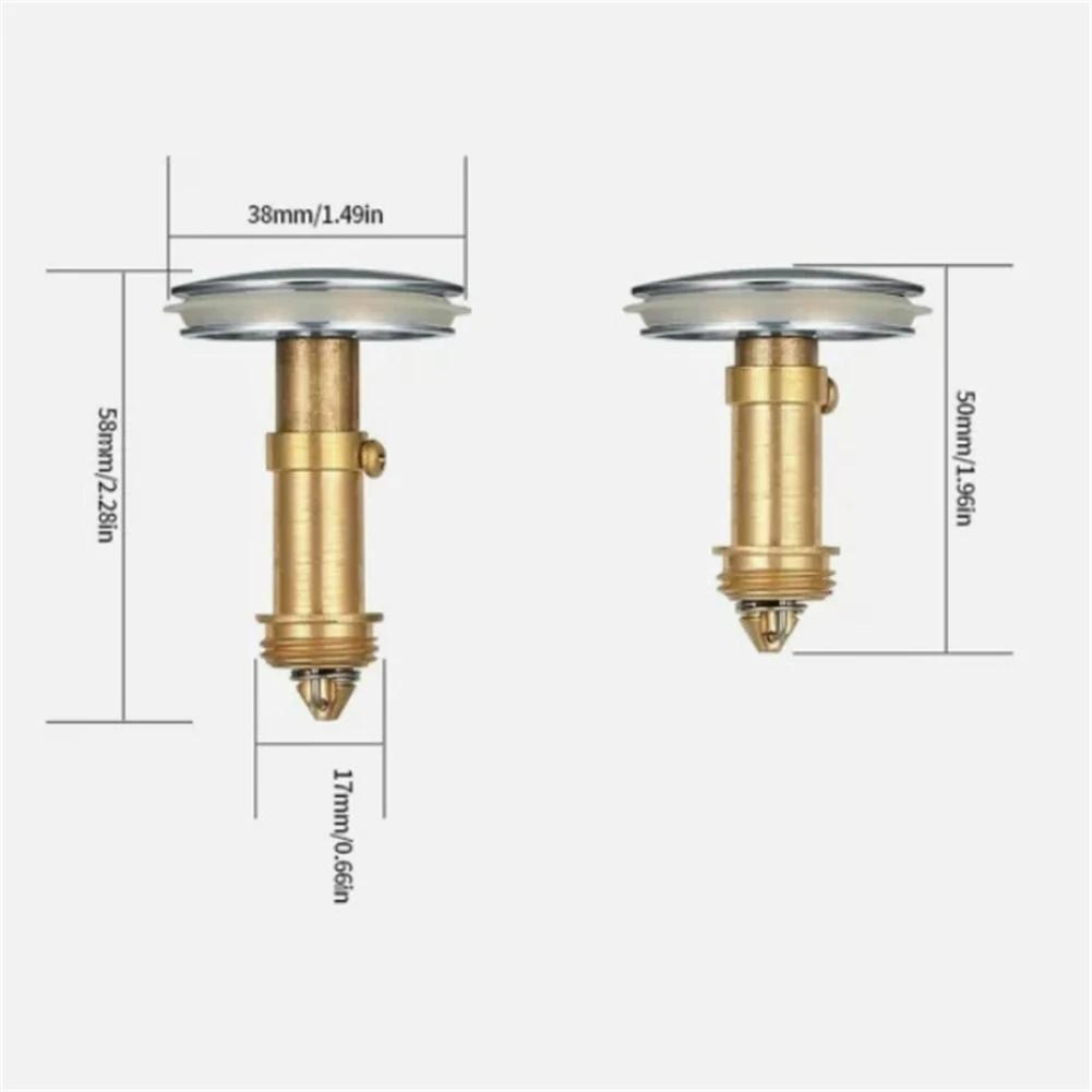 38mm Bathroom Sink Drain Stopper Plugs Bounce Push Button Click Clack Basin Drainer Plug Drain Button Waste Stopper