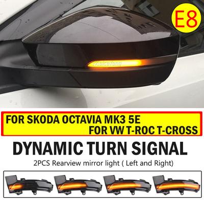 Dynamic LED Turn Signal Blinker For Skoda Octavia Mk3 A7 5E 2013-2018 For VW T-roc Troc T-cross 2018 Light