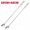 2Pcs Stainless Steel Long Handle Stirring Spoon Easy Grip Rust Resistant Beverage Mixing Spoon Long Handle Drink Stirring Spoon