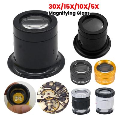 3/5/10/30X Magnifying Glass K9 Optical Lens Monocle Magnifier Magnifier Eye Lens Watch Repair for Coin Stamps Jewelry Lupe Loupe